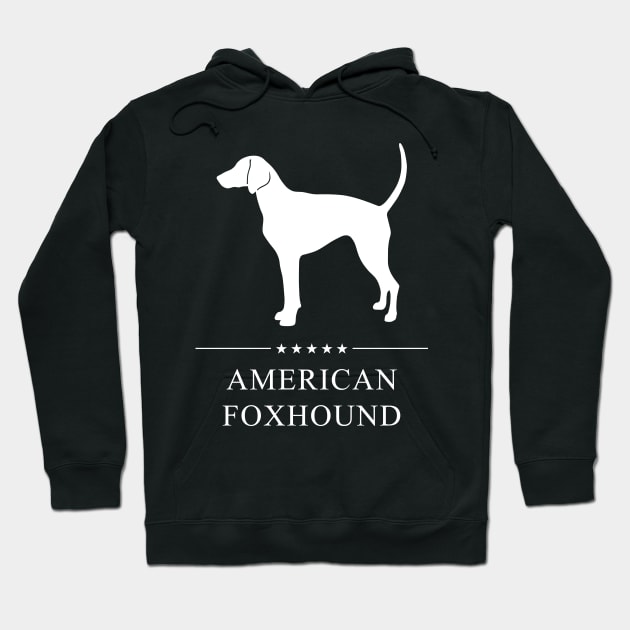 American Foxhound Dog White Silhouette Hoodie by millersye